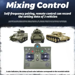 1/16 Scale 2.4G U.S. M8 Self-Propelled Howitzer RC Simulation Tank Model with Sound and Lights, Telescoping Smoke, Dual-Speed Modes