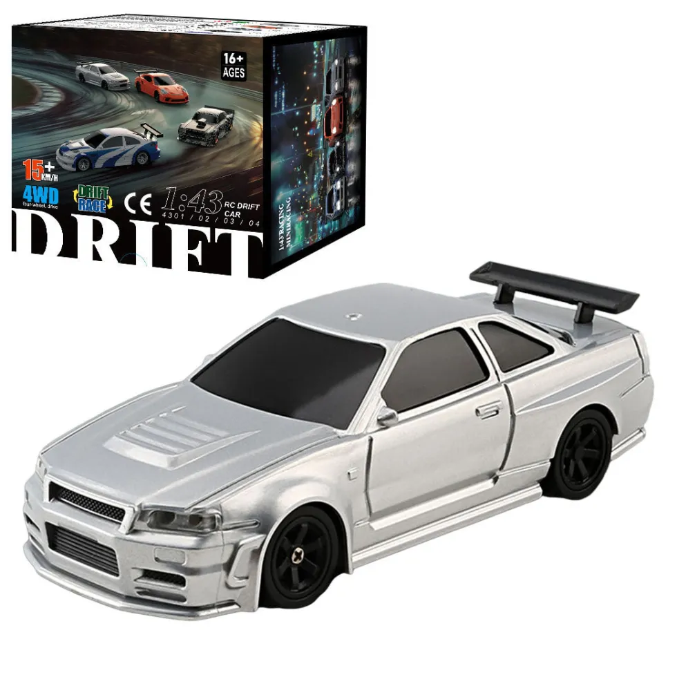 1/43 Scale 2.4G 4WD Full-proportion RC Electric Mini Racing Drift Car Model
