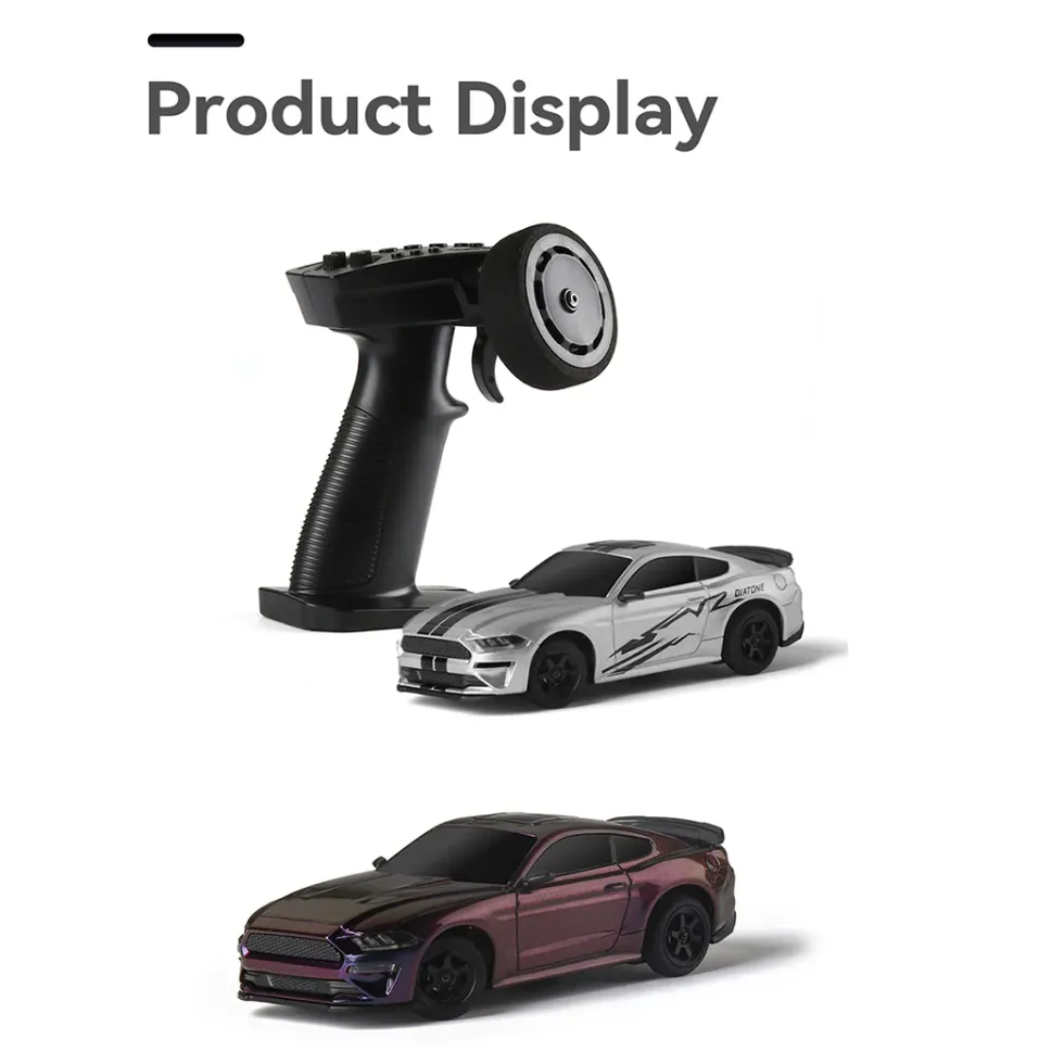 1/43 Scale 4WD RC Drift Car – Full-Proportional Control, Independent Suspension, LED Simulation Lights