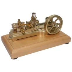 S10 1.7CC Mini Retro Horizontal Single-cylinder Reciprocating Double-acting Mill Steam Engine Model Toys with Speed Reducer