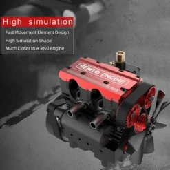 SEMTO ENGINE ST-NF2 7cc SOHC Inline 2 Cylinders 4 Stroke Air Cooled Nitro Engine Model Kit - FS-L200AC