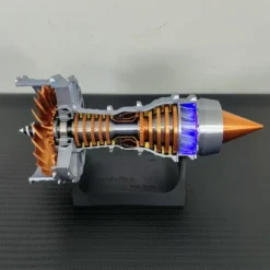 SKYMECHMAN TRENT900 Turbofan Engine Model Kit with LED Light - Turbofan Engine that Works