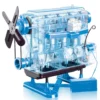 Smithsonian Motor Works Advanced Science Kit - Build Your Own 4 Cylinder Engine Model Kit - DIY Assembly Combustion Engine Kit