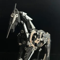 Solar Powered Mechanical Running Horse 3D Metal Puzzle Kit, DIY Steampunk Model Decor