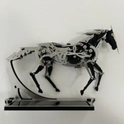 Solar Powered Mechanical Running Horse 3D Metal Puzzle Kit, DIY Steampunk Model Decor