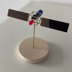 Solar Powered Metal Wire Satellite DIY Electronic Sculpture Kit