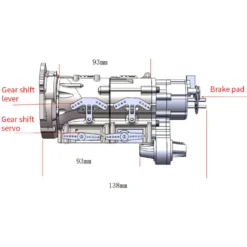 6-Speed Power Shift Transmission for CISON V8 Engine Model with High/Low Transfer Case