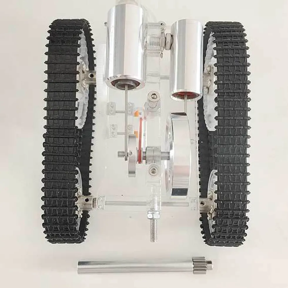 Stirling Engine Battle Tank External Combustion Engine Motor Model - Gift for Collection
