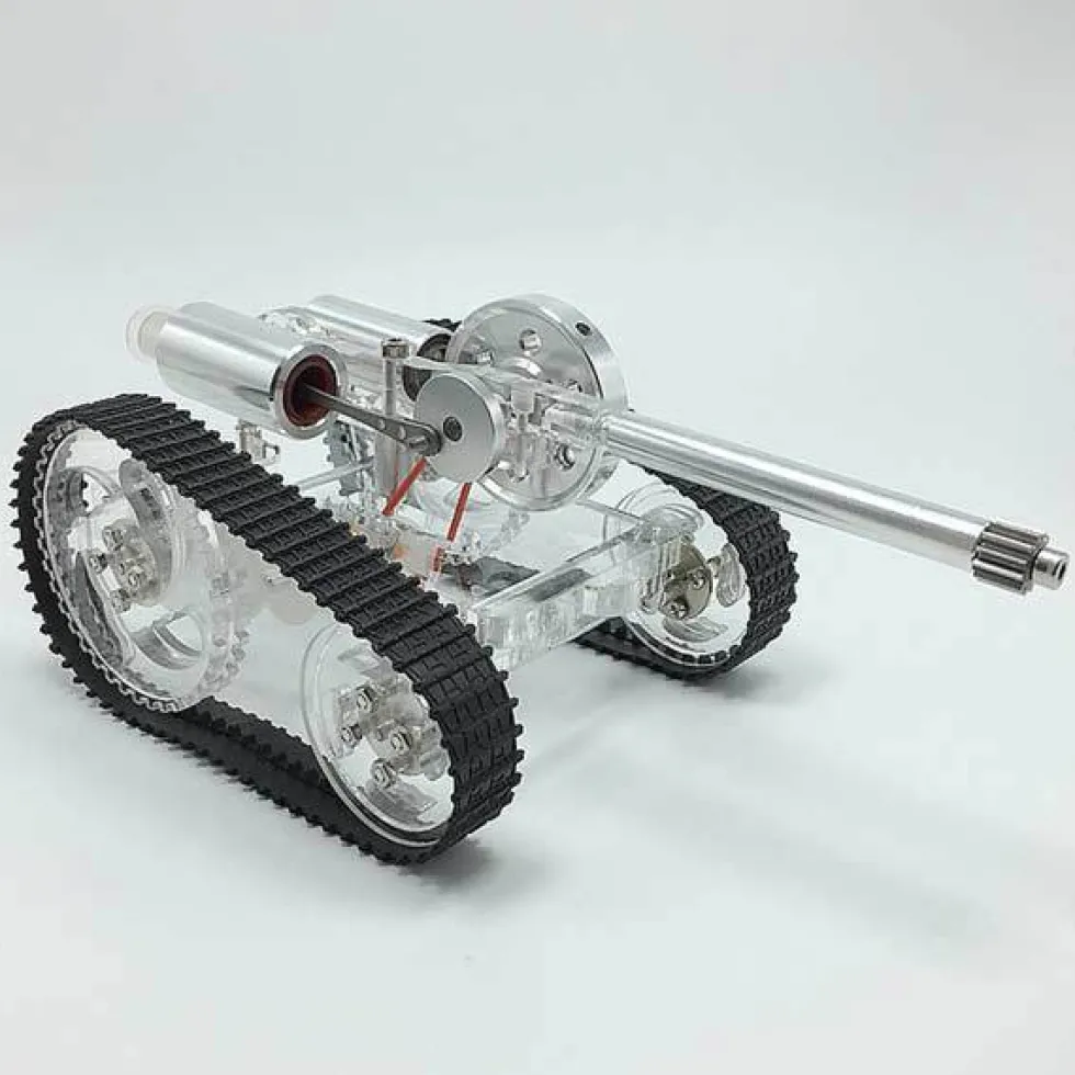 Stirling Engine Battle Tank External Combustion Engine Motor Model - Gift for Collection