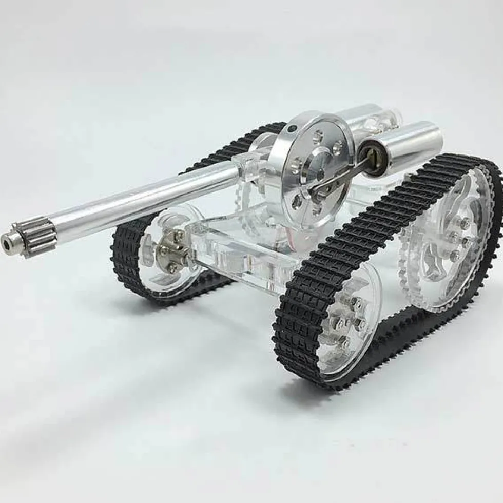 Stirling Engine Battle Tank External Combustion Engine Motor Model - Gift for Collection