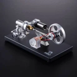 Stirling Engine Kit Unassembled Engine Kit Electricity Generator with 4 LED Light - Perfect Gift Choice