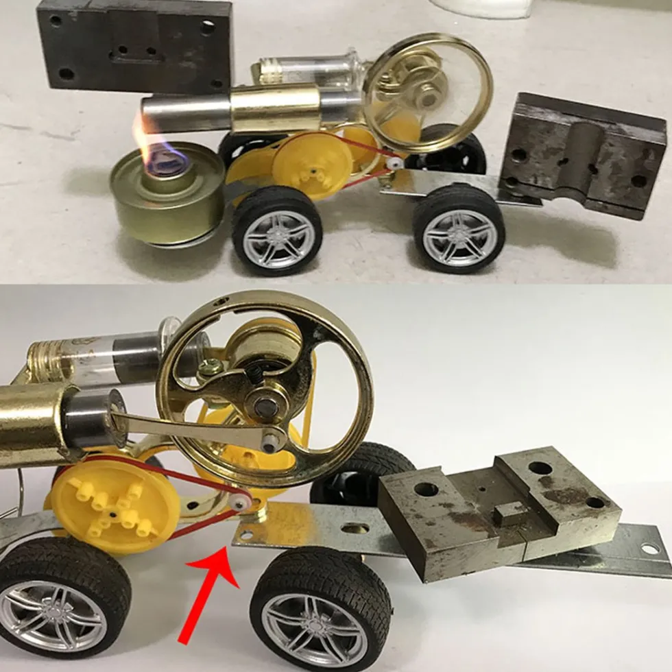 Stirling Engine Motor Driving Car Model Educational Toy