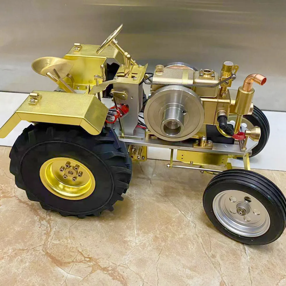 T12 Antique Roller Tractor Model with 1.6cc Mini Horizontal Single-cylinder Water-cooled Gasoline IC Engine