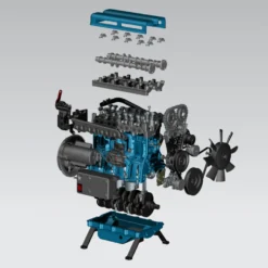 TECHING L4 Engine Model Kit that Works - Build Your Own Engine - Full Metal 4 Cylinder Car Engine Kit Car Engine Model