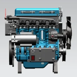 TECHING L4 Engine Model Kit that Works - Build Your Own Engine - Full Metal 4 Cylinder Car Engine Kit Car Engine Model Upgraded Version