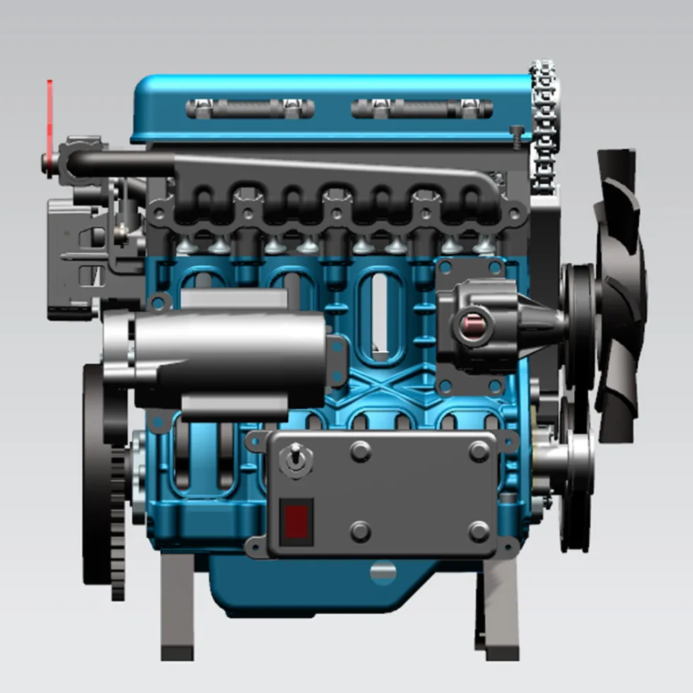 TECHING L4 Engine Model Kit that Works - Build Your Own Engine - Full Metal 4 Cylinder Car Engine Kit Car Engine Model Upgraded Version