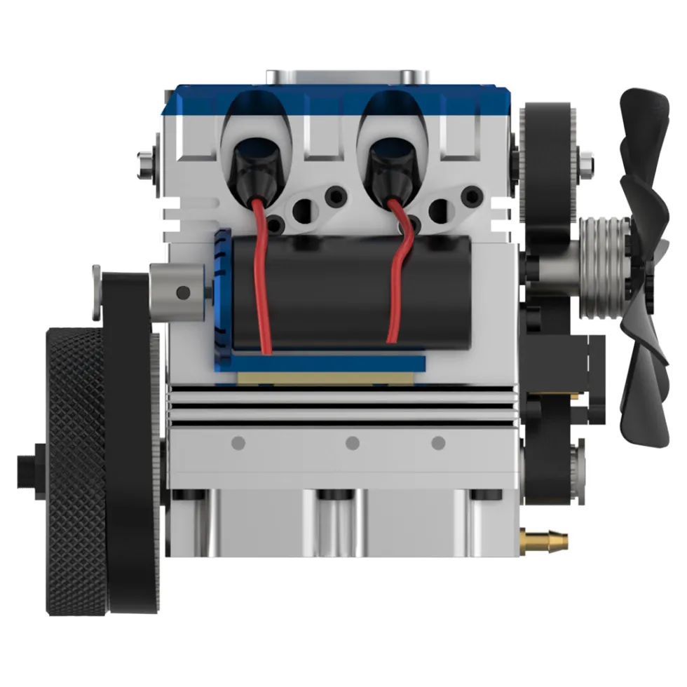 TOYAN FS-L200 2 Cylinder 4 Stroke Model Engine Kit - Build Your Own Engine that Works