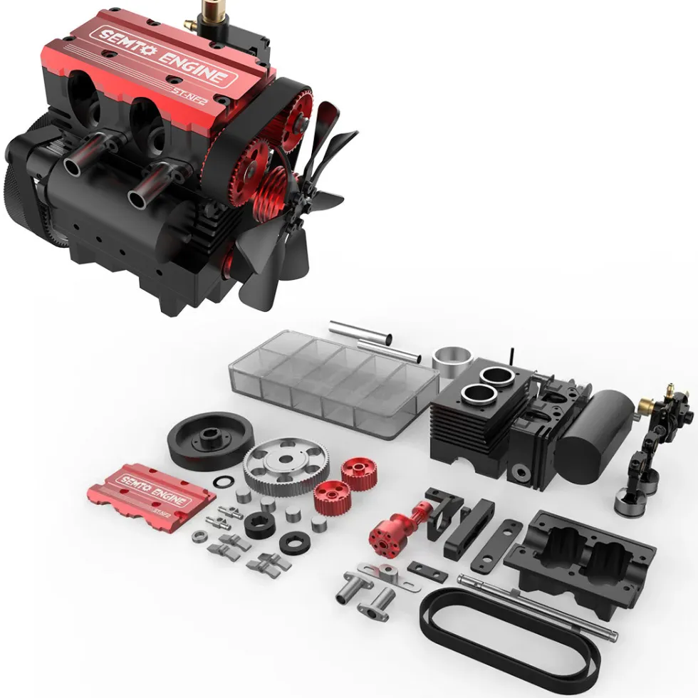 TOYAN FS-L200 Engine 2 Cylinders 4 Stroke Engine Model Kit - Build Your Own Engine that Works