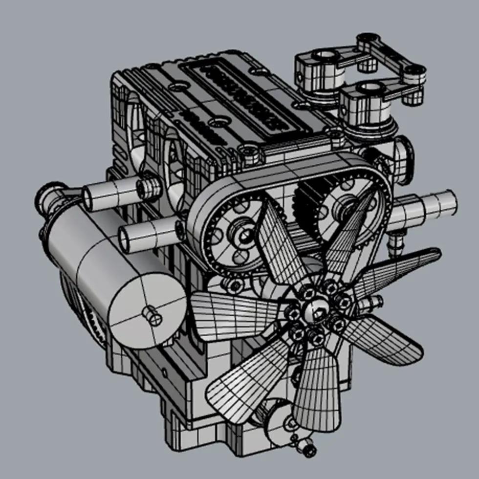 TOYAN FS-L200 Engine 2 Cylinders 4 Stroke Engine Model Kit - Build Your Own Engine that Works