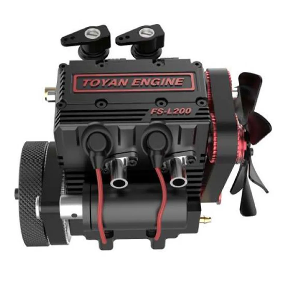 TOYAN FS-L200 Engine 2 Cylinder 4 Stroke Nitro Engine Model Kit - Build Your Own Engine That Works