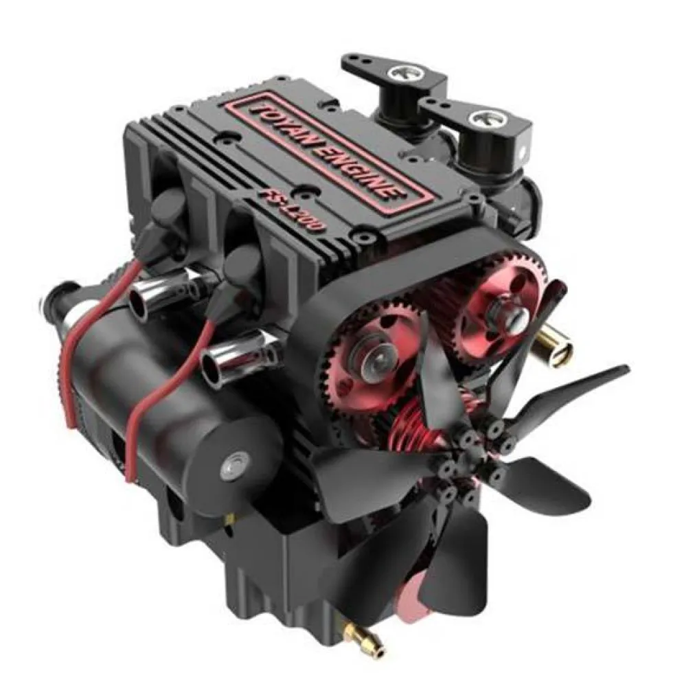 TOYAN FS-L200 Engine 2 Cylinder 4 Stroke Nitro Engine Model Kit - Build Your Own Engine That Works