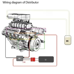 TOYAN & HOWIN V8 Engine FS-V800G 1/10 28cc Gasoline Engine with Distributor Starter Kit - Build Your Own V8 Engine