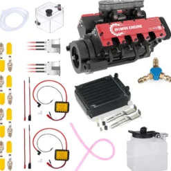 TOYAN & HOWIN V8 Engine FS-V800G 1/10 28cc Gasoline Engine with Distributor Starter Kit - Build Your Own V8 Engine