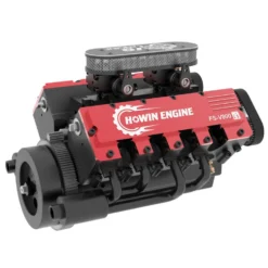TOYAN & HOWIN V8 Engine FS-V800G 1/10 28cc Gasoline Engine with Starter Kit - Build Your Own V8 Engine - V8 Engine Model Kit That Works