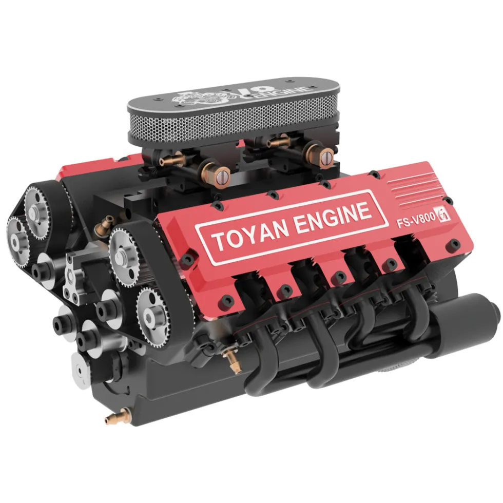 TOYAN V8 Engine FS-V800 28cc Nitro Engine - Build Your Own V8 Engine - V8 Engine Model Kit That Works