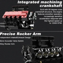 TOYAN V8 Engine FS-V800 28cc Nitro Engine - Build Your Own V8 Engine - V8 Engine Model Kit That Works