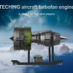 Turbofan Engine Model Kit that Works - Build Your Own Turbofan Engine - TECHING 1/10 Full Metal Dual-Spool Turbofan Engine Aircraft Jet Engine Model 1000+Pcs