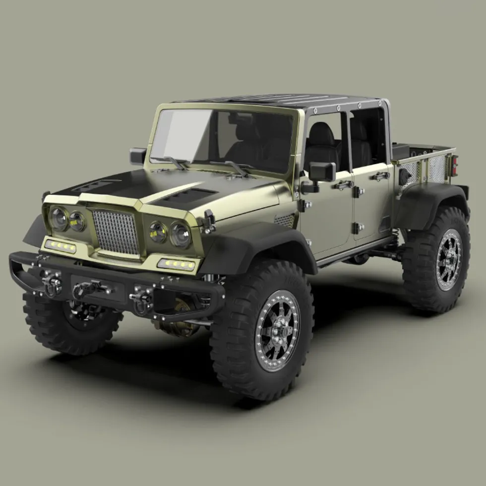 TWOLF TW-715 V8 Engine Powered 1:10 Scale RC Off-road 4WD 4-Door Pickup Truck Vehicle Crawler Kit