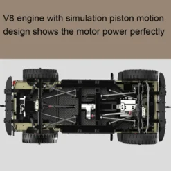 TWOLF TW-715 V8 Engine Powered 1:10 Scale RC Off-road 4WD 4-Door Pickup Truck Vehicle Crawler Kit