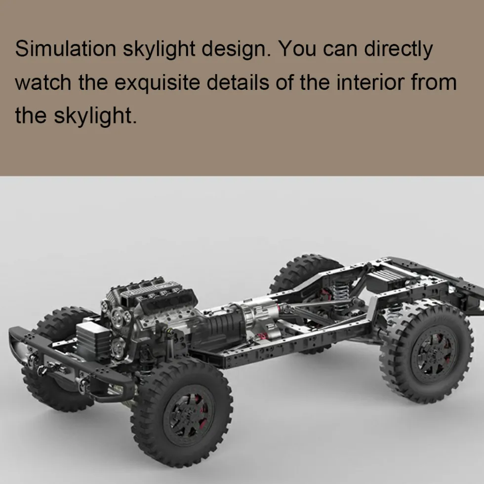 TWOLF TW-715 V8 Engine Powered 1:10 Scale RC Off-road 4WD 4-Door Pickup Truck Vehicle Crawler Kit