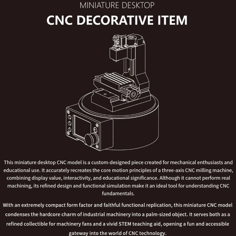 Ultra Mini Desktop CNC Machine Model with G-Code Control