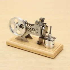 Vacuum Engine Flame Licker Engine Flame Eater Engine Motor Model with Wood Base - Enginediy
