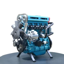 V4 Car Engine Assembly Kit Full Metal 4 Cylinder Car Engine Building Kit