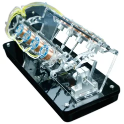 V8 Electromagnetic Engine 5V 4W 8 Coils High Speed V-Shaped Automobile Engine Model for Gift Collection