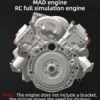 V8 Engine Model Kit that Works - Build Your Own V8 Engine - Paint Your Own V8 Engine -MAD RC V8 Engine for Capra VS4-10 Pro