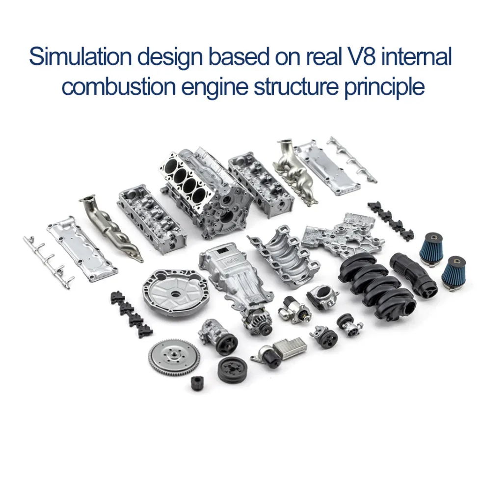 V8 Engine Model Kit that Works - Build Your Own V8 Engine - V8 Engine for Capra VS4-10