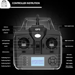 V070 GPS RC Bait Boat – 12000mAh, 500m Range, 1.5kg Dual-Hopper, 40 Waypoints