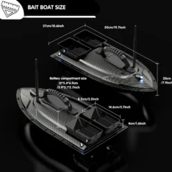 V070 GPS RC Bait Boat – 12000mAh, 500m Range, 1.5kg Dual-Hopper, 40 Waypoints