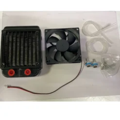 Water Cooled Radiator Cooling Fan Kit for 32cc Inline Four Cylinder Water Cooled Gasoline Engine