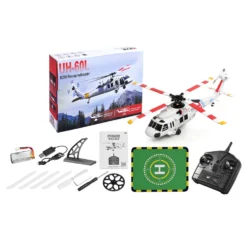 WL K270 UH-60L 2.4G 4CH 170-Class 4-Rotor Flybarless Realistic Helicopter Model with Barometric Altitude & Left/Right Hand Throttle Adjustment (Optical Flow RTF Version)