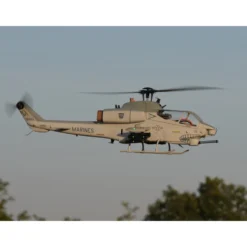 WOLFBUSH&ROBAN AH-1W Cobra 470-Class RC Helicopter-2.4G 6CH Dual-Rotor RC Military Model with GPS Positioning, Synchronized Turret & Left/Right-Hand Control RTF