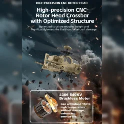 WOLFBUSH & YU XIANG F11-N AH64 Apache RC Helicopter – 1/32 Scale 2.4G 6CH Coaxial Dual Rotor with Optical Flow Altitude Hold