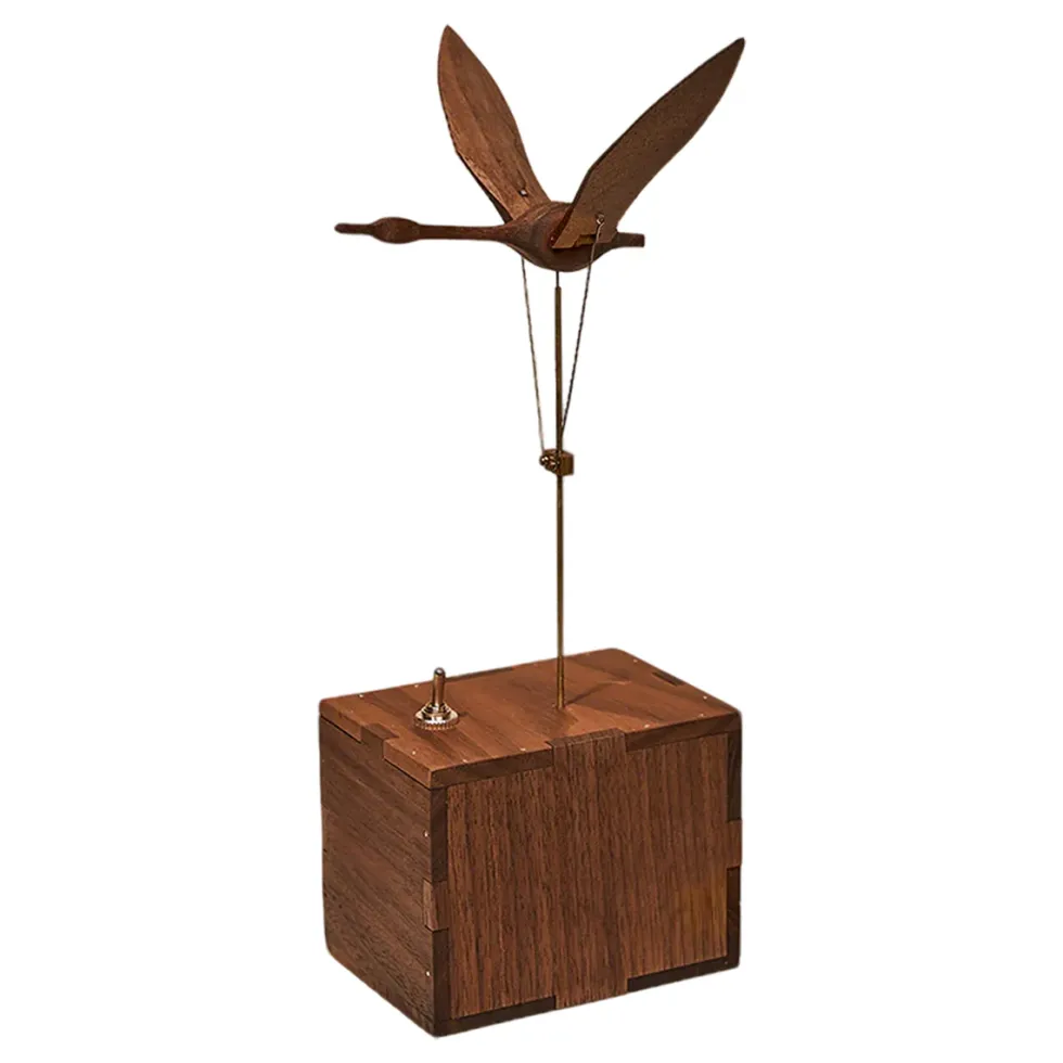 Wooden Flying Swan Music Box Dynamic Model