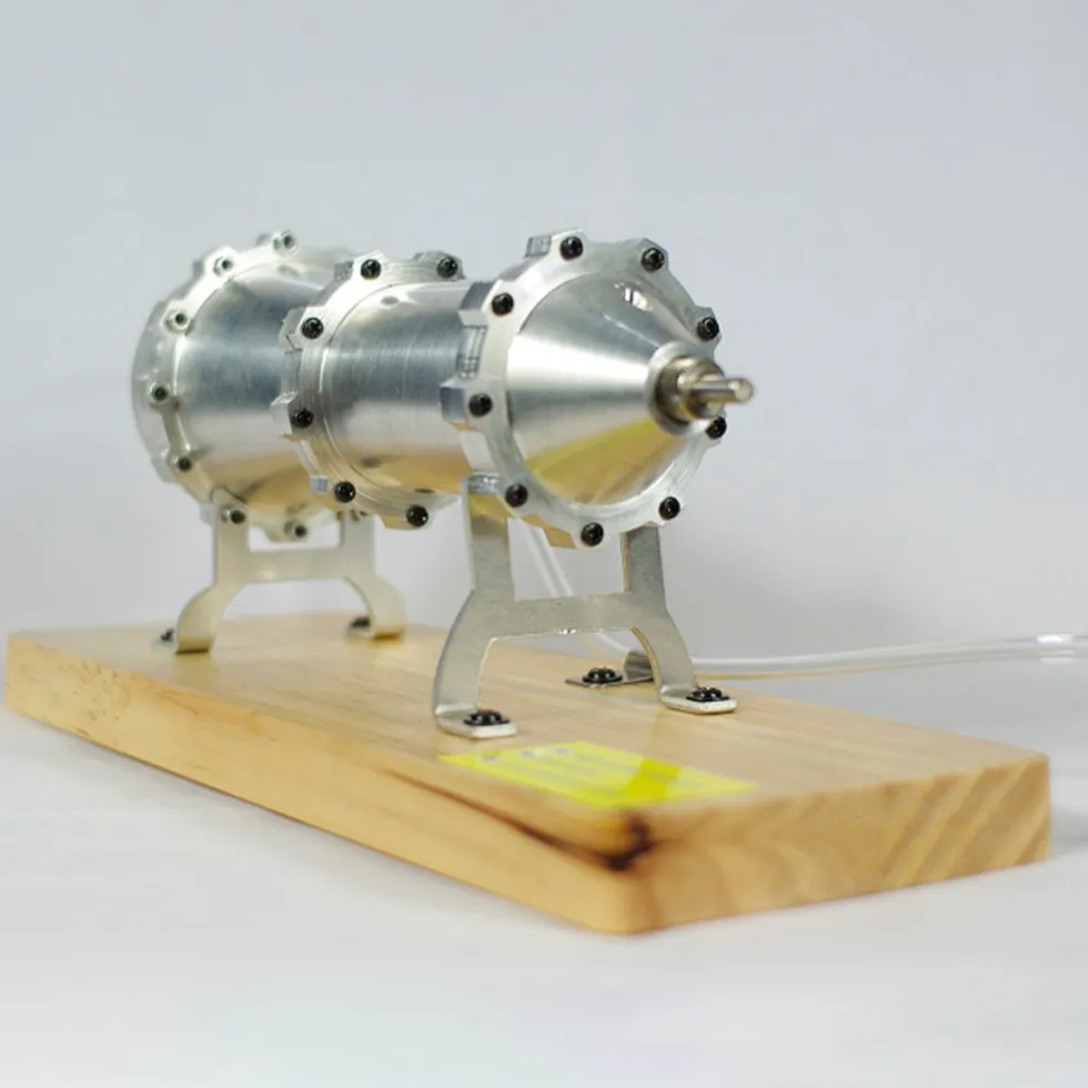 Working Multi-Stage Centrifugal Steam Turbine Model, Alloy External Combustion Engine Demonstration Model for Educational Science Teaching Display