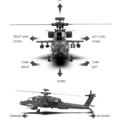 YU XIANG Apache GPS Helicopter F11-S AH64 1/32 Scale 2.4G 6CH RC Dual-Axis Co-Drive Flybarless 6G/3D Stunt