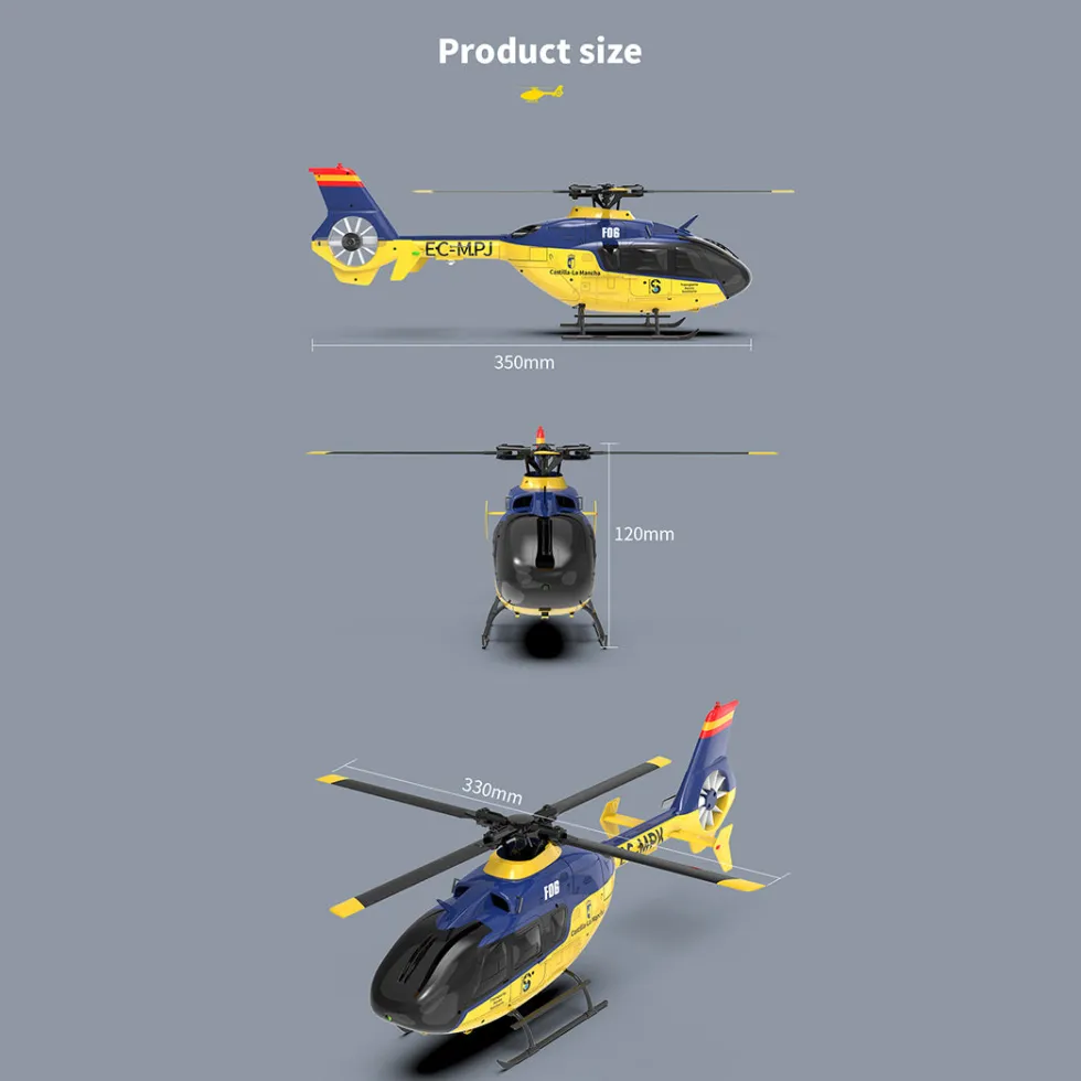 YU XIANG EC-135 RC Helicopter 1/36 2.4G 6CH Direct Drive Brushless 3D/6G Model